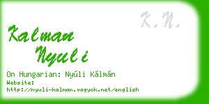 kalman nyuli business card
